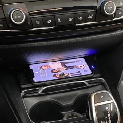 Wireless Car Phone Charger BMW F20 F30 F31 F32 F33 F34 iPhone Samsung 3 4 Series - Image 1 of 4