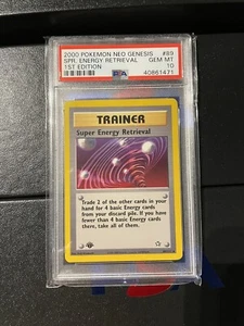 Pokemon 1st Edition PSA 10 Super Energy Retrieval 89/111 - Neo Genesis EDELSTEIN neuwertig - Bild 1 von 2