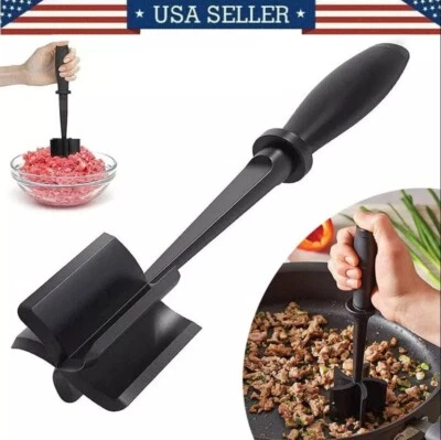Meat Hamburger Chopper Heat Resistant Utensil Ground Beef Potato Masher Spatula - Image 1 of 4