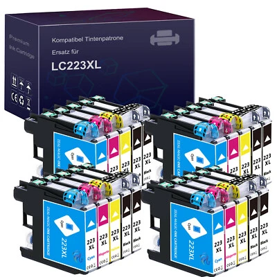 XL Patronen für Brother LC223 MFC-J4420DW DCP-J4120DW MFC-J480DW J680DW Drucker - Bild 1 von 4