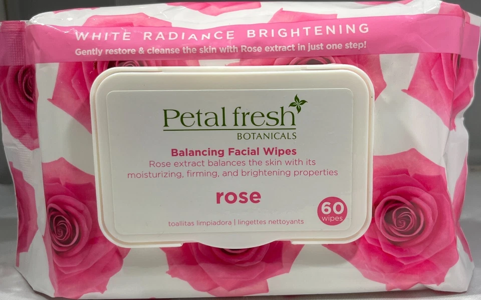 (2 PACK) Petal Fresh Balancing Facial Wipes ROSE, 60 Wipes (AS IS - See Desc.) - Image 1 of 1
