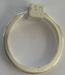 Philippi Initial LETTER “H” Key Ring Metal Fob Germany Keychain Signed NEW - Picture 1 of 4