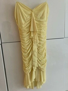 BCBG Maxazria trägerloses gelbes Kleid XS - Bild 1 von 4