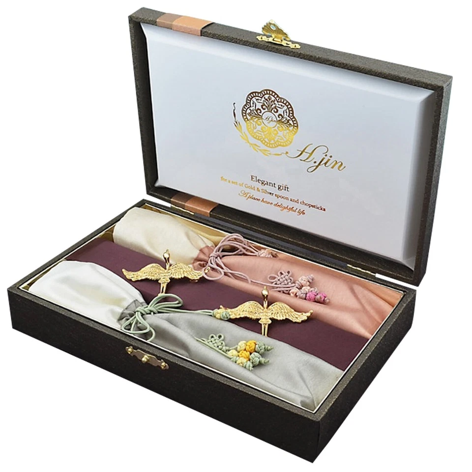 Jesus Loves You SUS304 Stainless Spoon Chopstick Set for 2 – Korean Gift Box