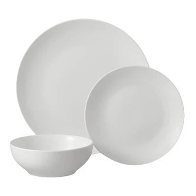 Mainstays Glazed White Stoneware Dinnerware Set, 12-Pieces - Image 1 of 3