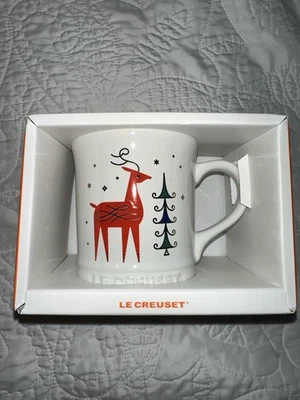 NUEVO EN CAJA Taza de café de vacaciones Le Creuset gres reno colección Noel 14 oz Foto 1 de 4