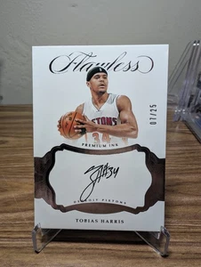 Tinta premium impecable Panini 2016-17 Tobias Harris PI-THR dorada/25 autógrafo automático - Imagen 1 de 2