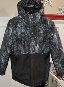 Cappotto e giacca con cappuccio 3 in 1 posto bambino taglia XXL taglia 16 marmorizzato e nero - Foto 1 di 9