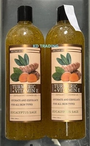 (2er Pack) NEKTAR HAUT Kurkuma + Vitamin E PEELING DUSCHGEL Eukalyptus Salbei - Bild 1 von 3