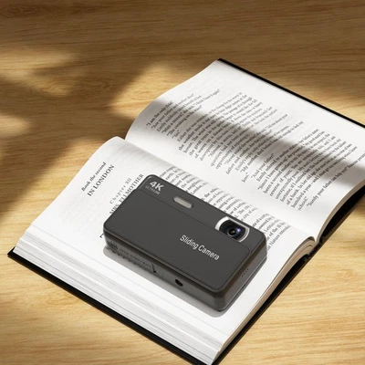 64MP Compact Slider Digital Camera with 16X Zoom and Builtin Flash for Students - Image 1 of 4