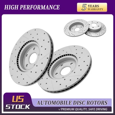 前后钻盘式制动转子适用于 2013 - 2018 年福特 Escape Transit Connect — 第 1/4 张图片