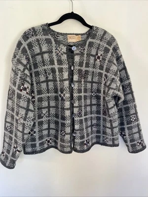 Vintage Tweeds L 100% Wool Cottage Core Cardigan Sweater  - Image 1 of 4