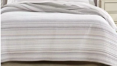 Edredón completo/queen Charter Club Madison de algodón teñido con hilo nuevo Foto 1 de 4