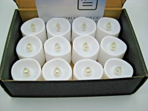 NEW Homemory 12 WHITE 1.5" tall LED Votive Candles Tea Lights with Battery - Picture 1 of 3