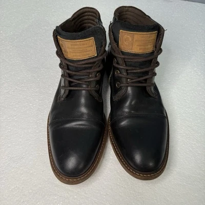 Botas de cuero Bull Boxer Holten para hombre 11 negras con cordones cremallera chukka hechas a mano Foto 1 de 4