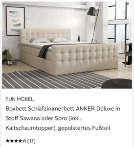 Box Spring Bett 160x200 mit Bettkastenfunktion - Bild 1 von 5