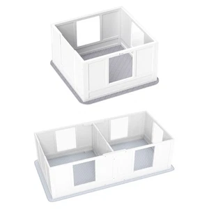 PawHut Whelping Box for Dogs with Waterproof Whelping Pad, Double Room - Picture 1 of 23