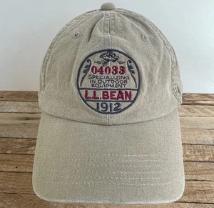 LL Bean Hat Ball Cap Equipo Exterior 1912 Beige Tostado Correa Trasera Hombres OSFA - Imagen 1 de 19