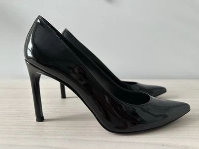 Stuart Weitzman Pointed Toe Heels Black Patent Leather Pumps 8.5 - Image 1 of 4
