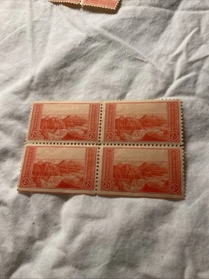 US-(-1934-)Scott # 741-National Parks-2c. Block of 4 Stamps -MNH #11 - Image 1 of 2
