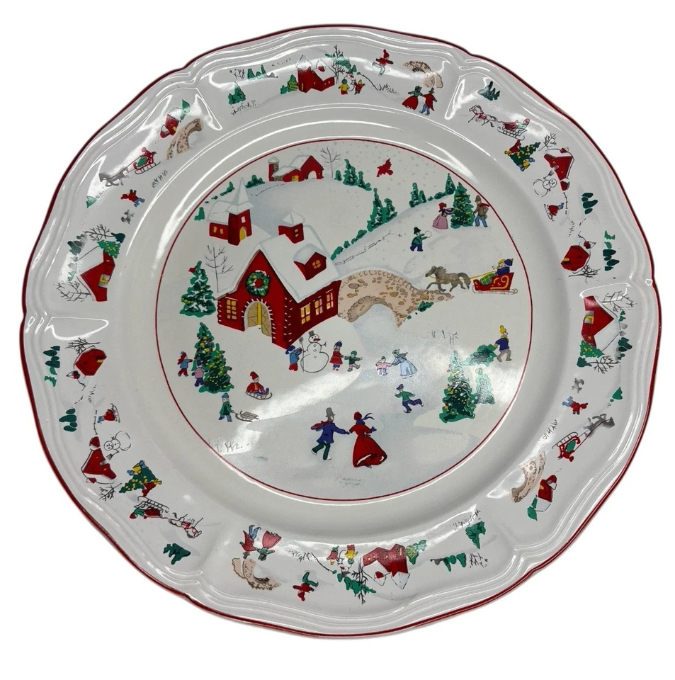 Plato redondo Farberware 95 blanco Navidad #391 Foto 1 de 2