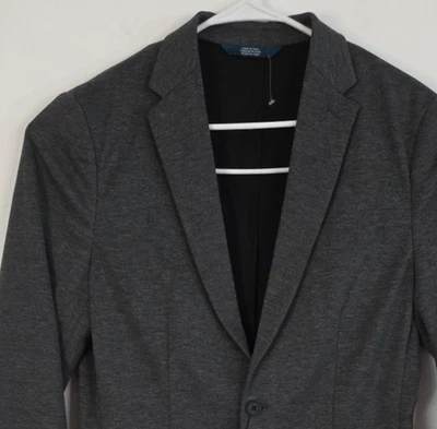 Abrigo deportivo Perry Ellis para hombre nuevo con etiquetas gris a cuadros calce ajustado elástico ligero, talla M (40L) Foto 1 de 4