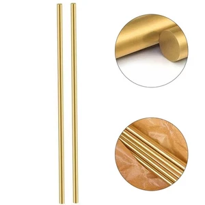 Premium grade 3 mm Brass Rods 2 PCS 3*200mm Solid Brass Bar Stock Bundle - Picture 1 of 9