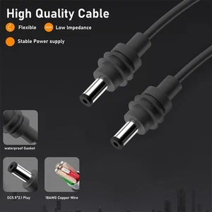 Câble d'alimentation DC étanche noir pour Starlink Mini Longueur Options Dispo - Photo 1 sur 15