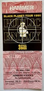 Public Enemy Concert Ticket 1990 Germany Red
