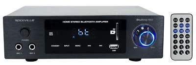 Rockville BLUAMP 150 Home Stereo Bluetooth Amplifier Receiver Optical/Phono/RCA - Image 1 of 4