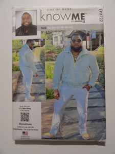 Know Me R11722 Windbreaker Jacket & Colorblocked Fly-Front Pants Sz 34-42 UNCUT - Picture 1 of 3