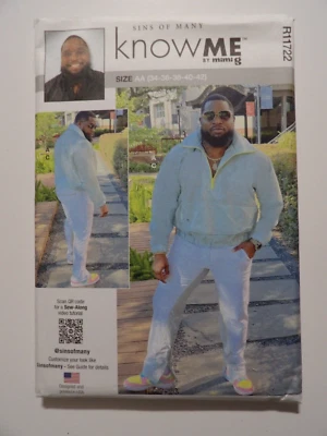 Know Me R11722 Windbreaker Jacket & Colorblocked Fly-Front Pants Sz 34-42 UNCUT - Image 1 of 3