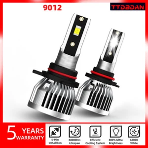 9012/HIR2 LED Headlight Bulbs Kit High/Low Beam Super Bright 6000K Cold White - Picture 1 of 10