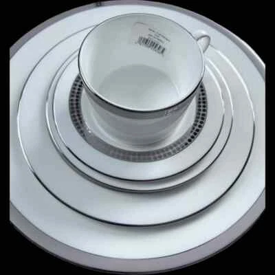 RARO NOVO NA CAIXA Kate Spade para Lenox Noel Platina 5 Peças Conjunto de Porcelana   - Imagem 1 de 4