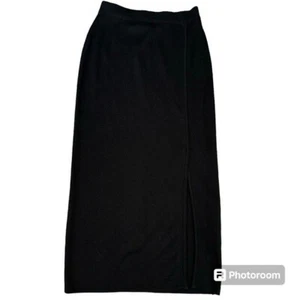 Vintage Yves Saint Laurent Encore schwarzer Strick Maxirock (Größe lesen) - Bild 1 von 5