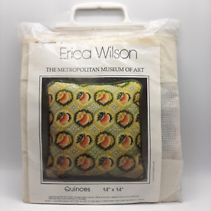 New ListingVtg Erica Wilson Met Museum Needlepoint Pillow Kit Quinces Fruit *Pre-owned Read