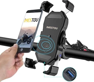 Waterproof Motorcycle Phone Holder, Fit 22-32mm Handlebar or Rear-View Mirror - Picture 1 of 5