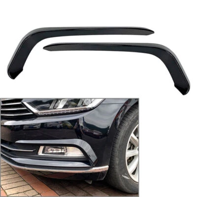 Schwarz Glänz Front Stoßstange Flosse Flaps Für VW Passat Variant B8 2017-2018 - Bild 1 von 4