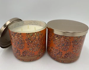 Bath & Body Works Pumpkin Pecan Waffles 3 Wick Scented Candle S/2 #1096C - Picture 1 of 1