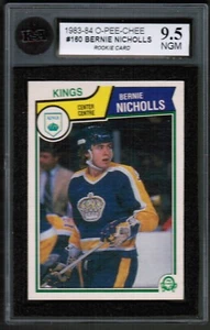 1983 84 OPC O-Pee-Chee #160 Bernie Nicholls Rookie RC KSA 9,5 NGM LA Kings - Imagen 1 de 4
