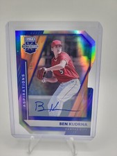 2021 Panini Elite Extra Edition Ben Kudrna Aspirations Blue Die Cut Auto 56/95