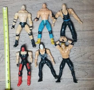 Vintage Toybiz 1990's Lot of 6 WCW Wrestling Action Sting Goldberg Figures WWF - Picture 1 of 2