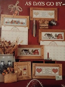 As Days Go By Country Hearts Cross Stitch PATTERN  Leaflet/Booklet - Imagen 1 de 1