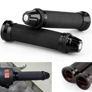 1 Pair 22mm 7/8" & 24mm 1" Motorcycle Motorbike Handlebar Handle Bar Hand Grips - Picture 1 of 10