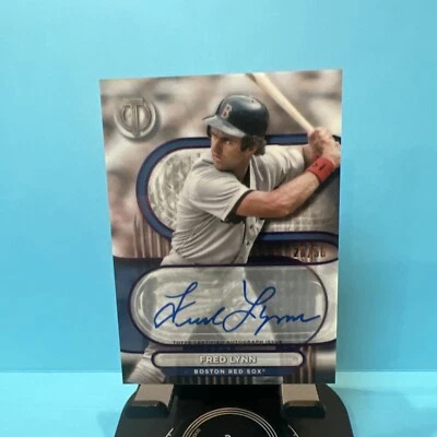 Fred Lynn 2024 Topps Tribute #TA-FL Tribute Auto Purple 28/50 - Red Sox - Image 1 of 4