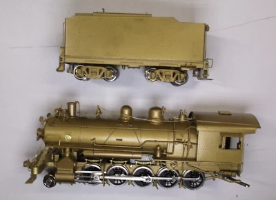 HO Sunset Models brass SP D-1 2-10-0 steam engine in original box (lot BB443) - Image 1 of 4