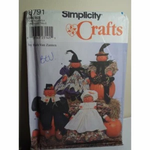 Simplicity Sewing Pattern 8791 Pumpkin Dolls, Halloween Crafts. UNCUT Year 1999 - Picture 1 of 6