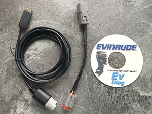 Evinrude diagnostic USB Cable for FICHT and ETEC + Bootstrap BRP P/N 586551 FTDI - Picture 1 of 6