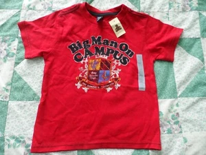 Boy's size 4 Red Short Sleeve Gap Big Man of Campus with School Crest T-Shirt - Picture 1 of 1