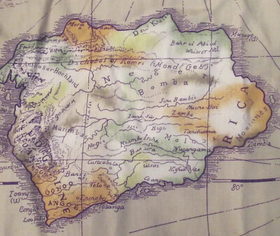 Sasson ancient Africa map long sleeve button-from shirt size SMALL - Image 1 of 4